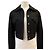 Carven Archive 2014 Cropped Jacke mit Blumenapplikation Schwarz Pink
