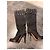 Autre Marque Black Fabric High-Heel Boots with Leather Studs - view 5