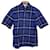 Acne Studios Karo-Kurzarmhemd Blau