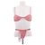 Autre Marque Zweiteiliger Badeanzug mit Karomuster Pink