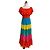Alice + Olivia Gestuftes Maxi-Kleid Multicolour Pink Rot Blau Mehrfarben Grün Gelb