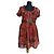 DKNY JEANS Mini-Kleid mit Blumenprint und brauner Schärpe Pink Rot Blau