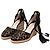 Sophia Webster Leopard Print Espadrille Wedge Sandals Black