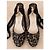 Sophia Webster Leopard Print Espadrille Wedge Sandals Black - view 2
