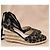 Sophia Webster Leopard Print Espadrille Wedge Sandals Black - view 3