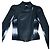 Versace Collection Lederbikerjacke mit abstraktem Print Schwarz Weiß