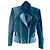 Balmain Leder- und Kurzhaarjacke Schwarz