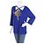 Bob Mackie Wearable Art Oberteil Blau Blumenprint