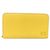 Cartera bi-fold de piel de becerro amarilla Fendi Amarillo