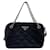 Borsa in nylon nero e pelle Prada