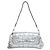Borsa a tracolla in pelle argentata Gucci Argento