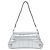 Borsa a tracolla in pelle argentata Gucci Argento - vista 2