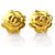 Chanel Gold Clip Earrings Golden
