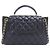 Borsa Chanel nera in pelle di vitello e agnello Nero - vista 2