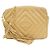 Borsa a tracolla Chanel in pelle di vitello granulata Beige