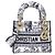 Christian Dior PLAN DE PARIS Lady D-Light Mini Handbag Schwarz Weiß