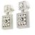 Orecchini a lobo Chanel ABD474 Argento e Bianco - vista 2
