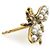 Orecchini Christian Dior JA DIOR Bee Bianco D'oro - vista 5