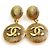 Timeless Brincos de clip dourados Chanel