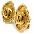 Orecchini a clip in metallo dorato Chanel D'oro - vista 3