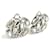 Orecchini a clip Chanel argento con strass - vista 2