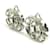Orecchini a clip Chanel argento con strass - vista 3