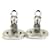 Orecchini a clip Chanel argento con strass - vista 6