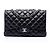 Chanel Black Jumbo Classic Lambskin Single Flap Nero