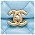 Chanel Blue Mini Quilted Lambskin Lacquered Chain Flap Blu chiaro - vista 5