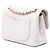 Chanel White Small Classic Chevron Caviar Double Flap Bianco - vista 2