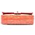 Chanel Orange Medium Classic Patent Striped Double Flap Arancione - vista 3
