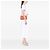 Chanel Orange Medium Classic Patent Striped Double Flap Arancione - vista 6