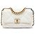 Chanel White Medium Lambskin 19 Flap Bianco