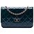 Wallet On Chain Portafoglio con catena Chanel Blue Quilted Patent Reissue 2.55 Blu navy