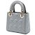 Lady Dior Mini aus Lammleder Cannage Grau Dior Braun - Ansicht 2