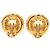 Brincos Chanel Gold CC banhados a ouro redondos de pressão Dourado - vista 2