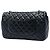 Chanel Black Medium Classic Lambskin Double Flap Nero - vista 2