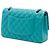 Chanel Blue Medium Classic Lambskin Double Flap Turchese - vista 2
