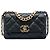 Chanel Black Medium Lambskin 19 Flap Schwarz