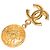 Spilla Chanel Gold CC con Medaglione Placcato Oro D'oro