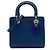 Lady Dior in pelle di vitello con motivo cannage Ultra Matte blu Medium Blu scuro