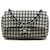 Chanel Black Mini Rectangular Tweed e Ribbon Logo Single Flap Nero