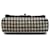 Chanel Black Mini Rectangular Tweed e Ribbon Logo Single Flap Nero - vista 3