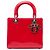 Lady Dior in vernice rosso, misura Medium