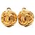 Orecchini a clip Chanel Gold CC placcati oro D'oro