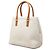 Céline Bolso Tote Horizontal Celine Brown Small Canvas Logo Print Castaño Beige - vista 2