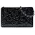 Pochette Chanel Black Quilted Patent Embossed Lucky Symbols Noir