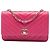 Portafoglio con catena Chanel Pink Chevron Lambskin Trendy CC Rosa