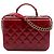 Chanel Red CC Quilted Glazed Calfskin Rita Vanity Case Rosso