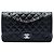 Chanel Black Medium Classic Caviar Double Flap Nero